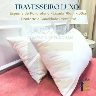 Travesseiro Luxo em Espuma Flocada Extra Conforto