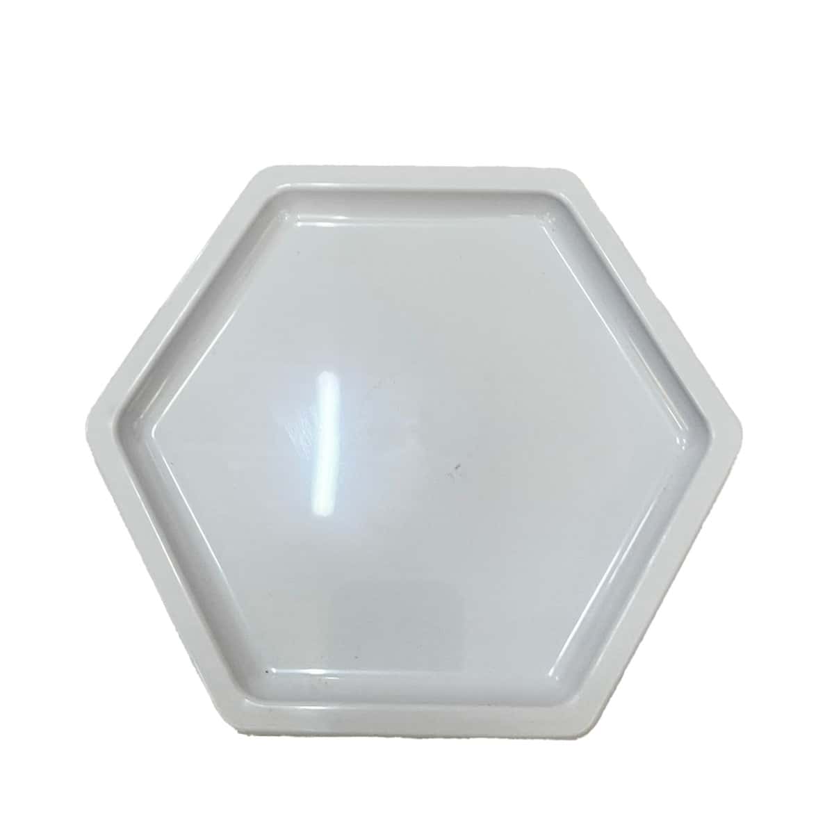 Large Hexagonal Mosaic Tray 18cm Various Colors Decoration - Blanco - Ver 1