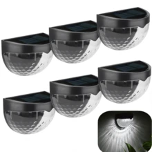 6pcs Solar Fence Lights, Warm White Light, Commercial Street Emergency Lights, IP65 Waterproof, No Wiring Needed, Easy Installation. Garden Outdoor Wall Lamps, Home Emergency Lights, Garage Lights, Patio Garden Decor, Balcony Villa Decoration, Outdoor Landscape Lighting, Solar Powered, With Light Sensor, Suitable For Fence, Yard, Stairway Lighting. - Multicolor - View 16