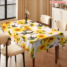 1/20件装向日葵图案春季桌布，涤纶材质，适用于节日装饰、厨房、户外、花园、派对、餐厅、家居装饰、春季装饰 - 彩色 - 查看 13