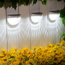 6pcs Solar Fence Lights, Warm White Light, Commercial Street Emergency Lights, IP65 Waterproof, No Wiring Needed, Easy Installation. Garden Outdoor Wall Lamps, Home Emergency Lights, Garage Lights, Patio Garden Decor, Balcony Villa Decoration, Outdoor Landscape Lighting, Solar Powered, With Light Sensor, Suitable For Fence, Yard, Stairway Lighting. - Multicolor - View 9