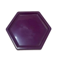 Large Hexagonal Mosaic Tray 18cm Various Colors Decoration - Purple - View 4