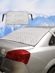 غطاء حماية من الثلج والجليد لزجاج السيارة الخلفي والأمامي. غطاء زجاج أمامي مقاوم للماء، مناسب لجميع السيارات والشاحنات والسيارات الرياضية متعددة الاستخدامات والشاحنات الصغيرة، إكسسوارات سيارة أساسية للشتاء - متعدد الألوان - مشاهدة 13