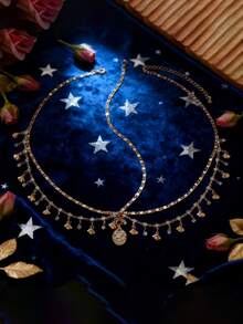 Girl's Luxury Bridal Headchain, Fashionable Bohemian Style Wedding Headpiece, Gold Headpiece, Student Supplies, Girls Accessories - Multicolor - View 3