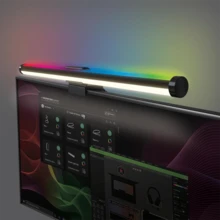 1条LED显示屏灯条，屏幕安装式台灯，亮度可调，阅读灯，USB供电，电脑办公护眼灯，适用于游戏和家庭办公环境，冷白光、暖白光、中性白光可选，桌面游戏氛围灯 - RGB+三色調光 - 查看 9