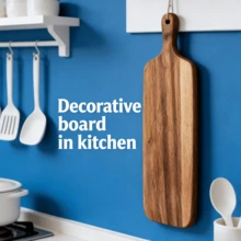 Tabla de cortar de madera extra larga - Tabla de cortar, material de madera de palo de rosa sólido y resistente, con mango antideslizante, superficie de preparación extra larga, diseñada para cocinas profesionales - Regalo ideal para Eid, Acción de Gracias, Pascua, Día de la Madre - Decoración elegante para la encimera de la cocina y bandeja de servir, festivo - Óxido marrón - Ver 10