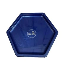 Large Hexagonal Mosaic Tray 18cm Various Colors Decoration - Navy Blue - View 4