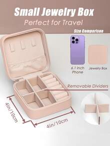 Organizer da viaggio per gioielli, organizer per gioielli, scatola portatile per gioielli, piccola scatola portagioie da donna, scatola portaoggetti multifunzionale per gioielli, scatola portaoggetti per cosmetici, scatola portaoggetti per smalti, scatola portagioie compatta, portaorecchini, portacollanee, portaanelli, accessori da viaggio, scatola portaoggetti per pennelli trucco, scatola portaprofumi, decorazione per la stanza del trucco - Multicolore - Visualizzare 9