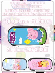Peppa Pig Large-Capacity Stationery Box, Pencil Case, Cute Pen Case, And Cheerful Office Pen Case - Multicolor - View 3