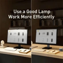 1pc LED Display Light Strip, Screen Mount Desk Lamp, Adjustable Brightness, Reading Lamp, USB Powered, Computer Office Eye Protection Lamp, Suitable For Gaming And Home Office Setup, Cool White, Warm White, Neutral White, Desktop Game Accent Lighting - Three-color Lighting - View 5