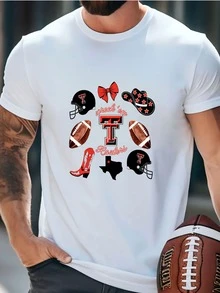 Mens Texas Tech  Shirt: Game Day Unisex Tee T-Shirt - White - View 1