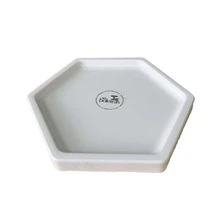 Large Hexagonal Mosaic Tray 18cm Various Colors Decoration - Apricot - View 2