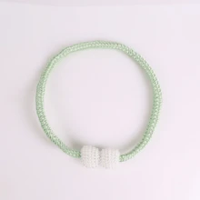 4 件磁性窗帘系带，带仿珍珠装饰 - 经典涤纶绳窗帘钩，适用于客厅、卧室、厨房、酒店、宿舍、学校的家居装饰