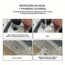 Limpiador a Vapor de Alta Presión, Limpiador a Vapor Doméstico Portátil, Adecuado para Humo de Cocina, Sofá, Aire Acondicionado Pequeño, Lavadora(sin Limpiador a Vapor) - Negro - Ver 6