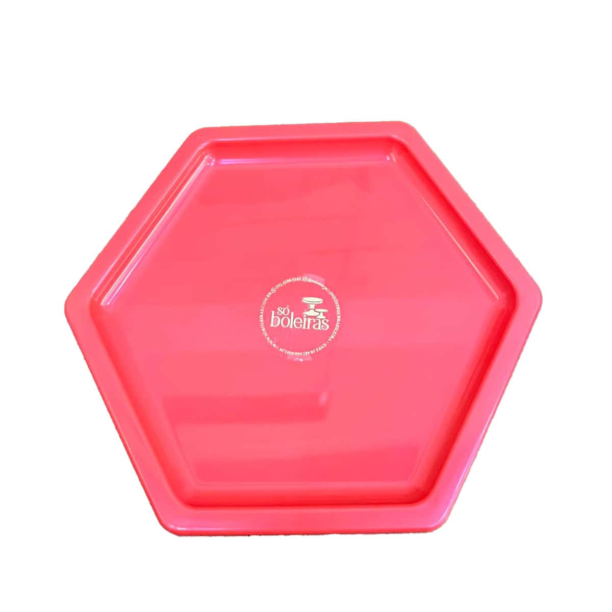 Large Hexagonal Mosaic Tray 18cm Various Colors Decoration - Rosa coral - Ver 1