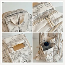 Mochila Escolar Universitaria Niñas + Mochila Infantil Adolescente Grande Capacidad 44cmx30cmx14cm + Mochila con Estampado Ositos Tiernos + Mochila Mochila para Regreso a Clases Secundaria Prepa + Mochila Casual con Dibujos Osos Sonrientes + Mochila Ligera Impermeable Nylon + Mochila con Múltiples Bolsillos Laterales y Delanteros + Mochila para Universidad Colegio Viajes Diarios + Mochila Juvenil con Colgantes y Correas Ajustables + Estilo Kawaii Coreano Minimalista + Mochila Estudiante Gran Espacio Libros Laptop A4 + Mochila para Niñas Adolescentes Mujeres + Mochila con Compartimentos Internos Organizador - Verde Oliva - Ver 8