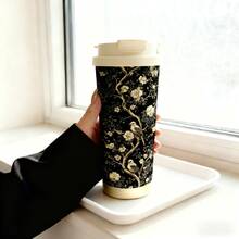 1PC530ml, Eight Different Styles Of Insulated Cups. Full Of Modernity, Personalized, And Cuteness, There Are Van Gogh's Artistic Starry Sky, Butterfly Girl, Skeleton Plants, Line Green Flowers Drems. Many Different Styles, Suitable For Holidays And Personalization. Suitable For Outdoor Sports Carrying, Camping, Walking, Playing Ball, And Home Use. - Multicolor - View 9