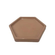 Large Hexagonal Mosaic Tray 18cm Various Colors Decoration - Nutmeg - View 2
