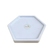 Large Hexagonal Mosaic Tray 18cm Various Colors Decoration - Candy Blue - View 2
