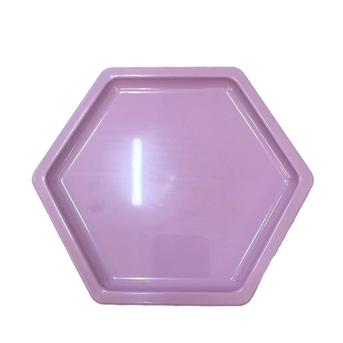 Large Hexagonal Mosaic Tray 18cm Various Colors Decoration - Caramelo lila - Ver 1
