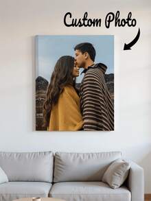 1pc Customized Pet Photo Oil Painting, Personalized Pet Illustration, Can Add Name, Pet Portrait Decor, Home Decoration, Wall Hanging, Personalized Gift, Unique Gift For Her, Unique Gift For Him, Graduation Gift, Ideal Gift For Birthday Or Anniversary, For Girlfriend, Boyfriend, Wife, Husband, Mother, Father, Pet Lover, Pet Owner