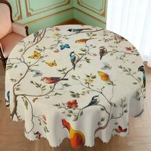 1 chiếc/36 chiếc khăn trải bàn chống nhăn họa tiết động vật mùa xuân & hè, viền dập nổi, hình chữ nhật/tròn, nhiều kích cỡ, chất liệu sợi polyester, thích hợp cho ăn uống trong nhà/tiệc ngoài trời. - Rượu sâm banh - Xem 4