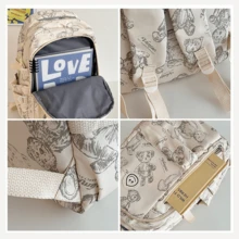 Mochila Escolar Universitaria Niñas + Mochila Infantil Adolescente Grande Capacidad 44cmx30cmx14cm + Mochila con Estampado Ositos Tiernos + Mochila Mochila para Regreso a Clases Secundaria Prepa + Mochila Casual con Dibujos Osos Sonrientes + Mochila Ligera Impermeable Nylon + Mochila con Múltiples Bolsillos Laterales y Delanteros + Mochila para Universidad Colegio Viajes Diarios + Mochila Juvenil con Colgantes y Correas Ajustables + Estilo Kawaii Coreano Minimalista + Mochila Estudiante Gran Espacio Libros Laptop A4 + Mochila para Niñas Adolescentes Mujeres + Mochila con Compartimentos Internos Organizador - Verde Oliva - Ver 7