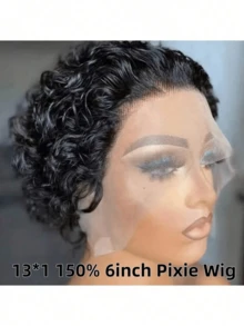 13x4 Frontal Real HD Lace Wig Invisible HD 5*5 Lace Front Wigs 200% Density Human Blended Hair Pre Plucked Bleached Knots Straight Blended Human Hair Wigs For Women 26 Inch Pre Plucked HD Lace Frontal Wig With Baby Hair Wig - Natural & Black - View 40