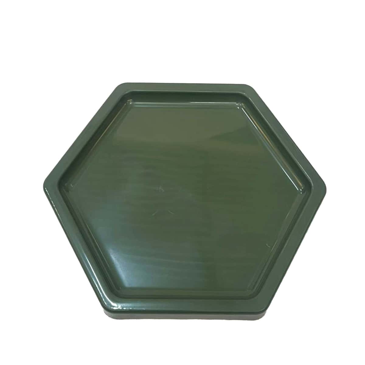 Large Hexagonal Mosaic Tray 18cm Various Colors Decoration - Verde militar - Ver 1