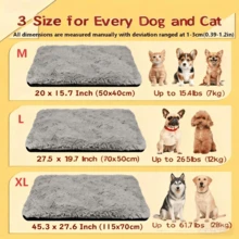 Lit auto-chauffant pour chat, tapis auto-chauffant pour animaux de compagnie, coussin pour animaux de compagnie super chaud pour une utilisation intérieure et extérieure, avec housse amovible, fond antidérapant, lavable, sans chauffage électrique - Gris - Voir 2