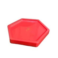 Large Hexagonal Mosaic Tray 18cm Various Colors Decoration - Rosa coral - Ver 3