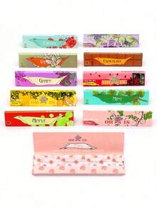 5/10 Packungen Fruchtgeschmackte Zigarettenpapiere, 110mm King Size Zigarettenpapiere, Vielfalt an Geschmacksrichtungen, langsam brennend, Raucherzubehör, Geschenk für Raucher, Valentinstag - Verschiedenfarbig - Übersicht 7