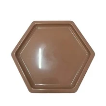 Large Hexagonal Mosaic Tray 18cm Various Colors Decoration - Nutmeg - View 1