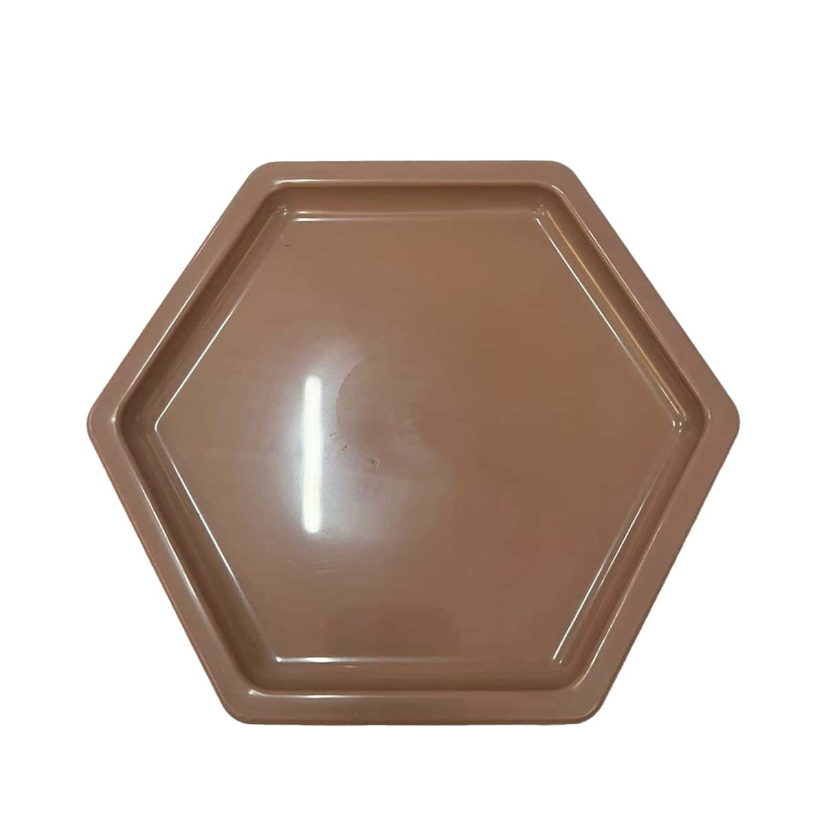 Large Hexagonal Mosaic Tray 18cm Various Colors Decoration - Nutmeg - View 1