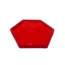Large Hexagonal Mosaic Tray 18cm Various Colors Decoration - Rojo - Ver 2