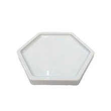 Large Hexagonal Mosaic Tray 18cm Various Colors Decoration - Blanco - Ver 2