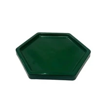 Large Hexagonal Mosaic Tray 18cm Various Colors Decoration - Hoja verde - Ver 2