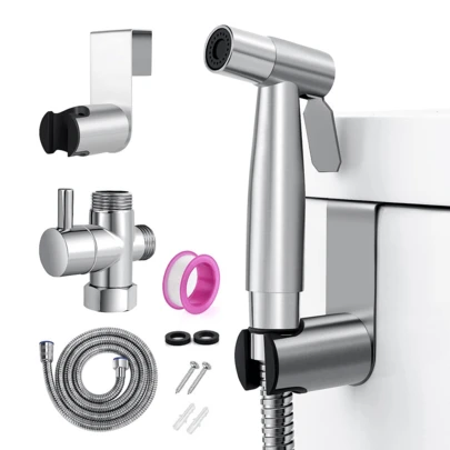 Lislark Faucet Bidet Sprayer For Toilet - With Faucet Splitter,  Handheld Bidet Toilet Jet Spray,150CM Hose And Hook Up, Sink For Kitchen Or Bathroom Bathroom Accessaries Bathroom Tools