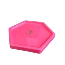 Large Hexagonal Mosaic Tray 18cm Various Colors Decoration - Neon Pink - View 3