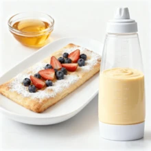 1/2 piezas Mezclador manual de masa para panqueques - Botella mezcladora con marcas de medición, batidor de crema - Herramienta de cocina para hornear panqueques, waffles, crepes, muffins y cupcakes, Mezclador manual ideal para pasteles, galletas y productos horneados, Diseño de apretón conveniente, Medición precisa - Multicolor - Ver 4