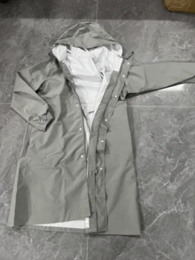 1pc Fashionable Breathable Adult Waterproof Long Raincoat With Hood, Outdoor Hiking Fishing Thickened Drawstring Slim Fit Rainwear, Waterproof Lightweight Hooded Raincoat, Spring Summer Picks, Brides Maid Gifts, Room, Bedroom Decor, Beach, Travel, For Men, For Women, Vacation, Women's Day, Travel Essentials, Wedding Favors, Y2k, Bedroom, Car Accessories Women, Kitchen Decor,Cute Stuff - Multicolor - View 19