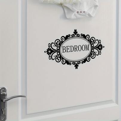 1pc Creative Bedroom Self-Adhesive Door Sticker, PVC Material Removable Bedroom Door Wall Home Decor Sticker, Gift For Birthday, Graduation - Easy To Stick, Decorative Removable Room Door, Home & Holiday Gift