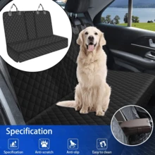 Car Rear Back Seat Cover Pet Dog Protector Mat Non-Slip Waterproof Seat Cushion - Black - View 4