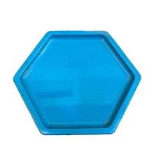 Large Hexagonal Mosaic Tray 18cm Various Colors Decoration - Mint Blue - View 4