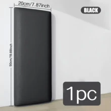 1pc 50cmx20cm Wall Panels Self-Adhesive Thickened 3D Headboard Tatami Edging Wallpaper Soft Padded Faux Leather Material Wall Protection Panel, Peel & Stick, Easy To Install, Suitable For Bedroom Living Room Anti-Collision Soft Cushion Wall Pads, Headboard Protector - Multicolor - View 4