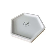 Large Hexagonal Mosaic Tray 18cm Various Colors Decoration - Apricot - View 3