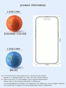 1 Pieza Pelota interactiva inteligente para mascotas con gravedad - Limpieza de dientes, resistente al agua, entrenamiento y juego, suministros eléctricos para mascotas, juguetes para gatos/perros, aburrir, pelota de arrastre para mascotas en naranja brillante y azul - Adecuado para razas de perros pequeñas, medianas y grandes, juguete antimordeduras para molares de mascotas para entrenamiento de mordeduras - Multicolor - Ver 12