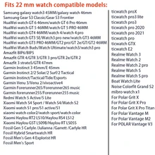 1 Pc Universal 18/20/22mm Nylon Sport Strap Compatible With Samsung Galaxy Watch 7 6 5 6 Classic Band,For HuaWei Watch GT6/GT5/Garmin Watch Vivoactive 5/Vivoactive3/Amazfit Watch BIP5/GTR 4 3 2/Polar Watch Smart Watch Adjustable Elastic Band Unisex - 22mm - View 7