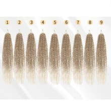 1/9 Packs 14/18/22 Inch Boho Passion Twist Crochet Hair Passion Twist Hair Pre Looped Goddess Crochet Twists Bohemian Crochet Braids With Curly Ends Boho Braids Crochet Hair For Women - Multicolor - View 16