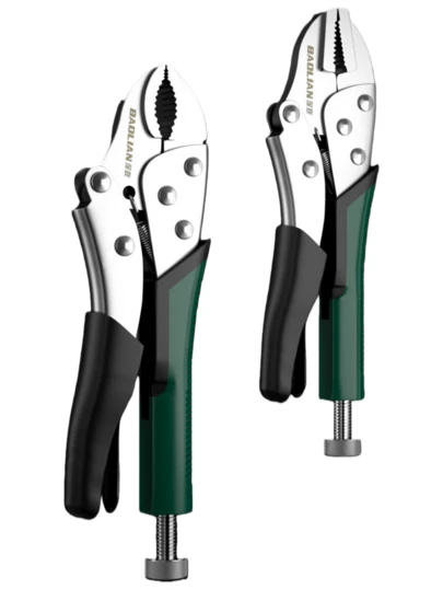 Powerful Pliers - 7in Industrial-Grade Special-Purpose Pressure Pliers With Multi-Functional High-Carbon Steel Construction. Fixed Pliers Suitable For Outdoor Repairs, Household Repairs, Pipe Repairs, And Tool Repairs